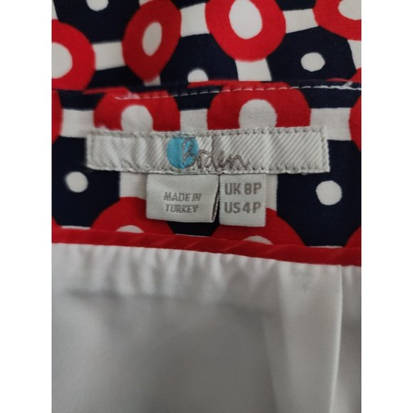 Boden Women's Petite Geometric Print Richmond Pencil Skirt Red/Multi Size 4P - Picture 10 of 16